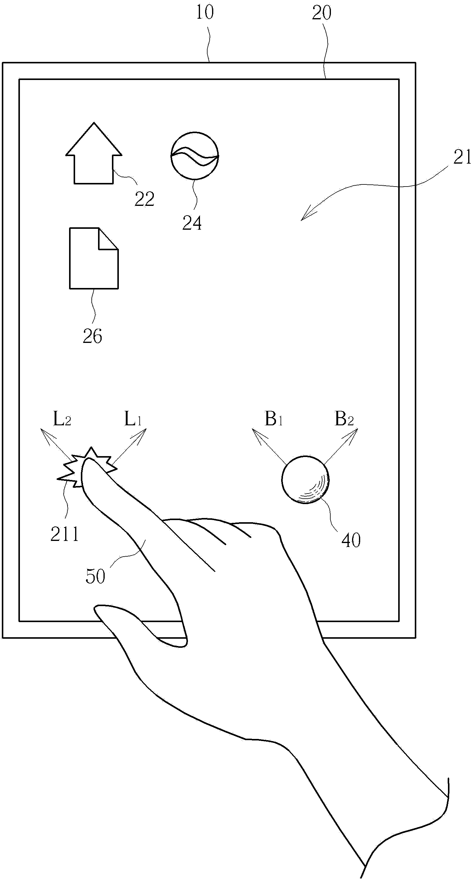 Pointer control method of touch screen