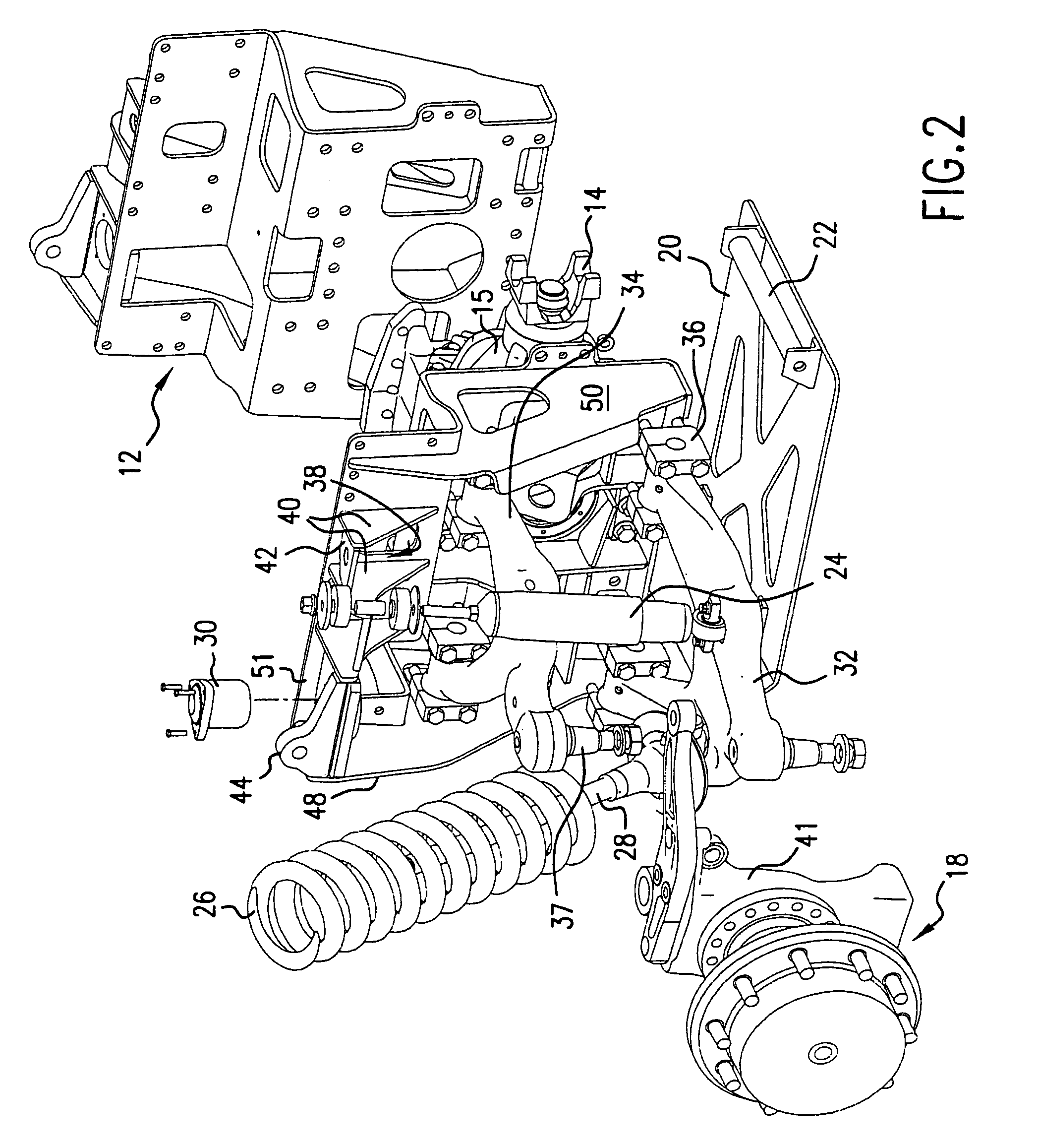 Mounting assembly for a vehicle suspension arm