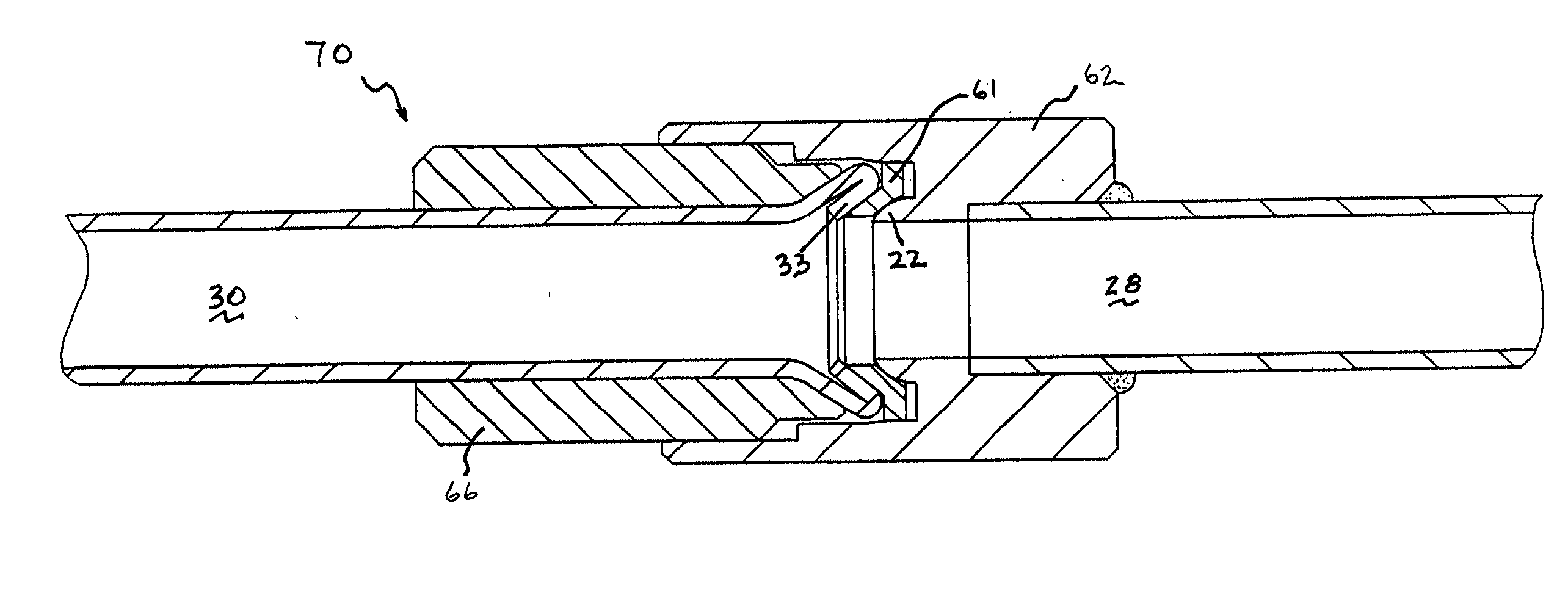 Flare fitting assembly with metal-to-metal line seal