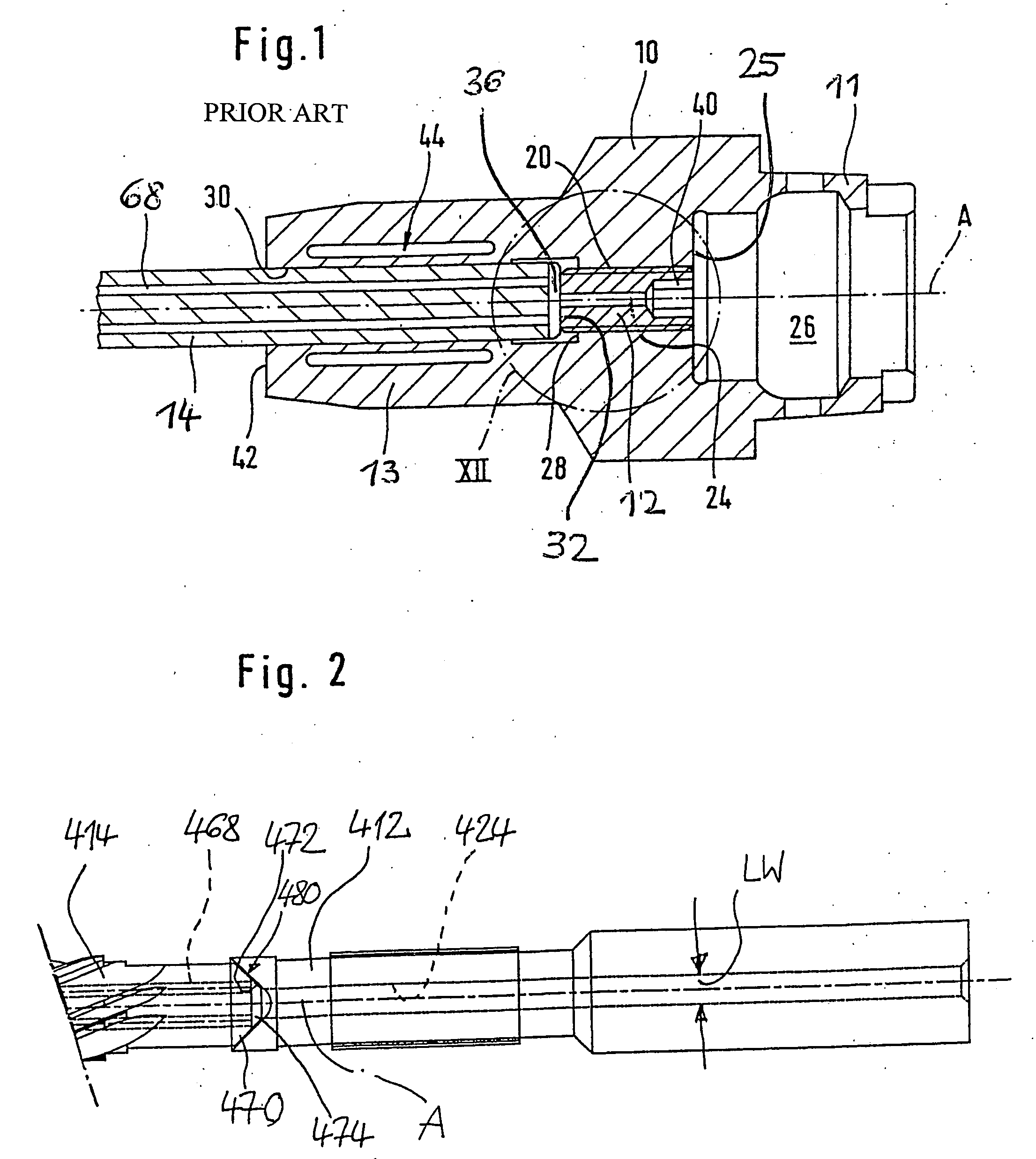 Shaft tool and associated coolant/lubricant feeding point