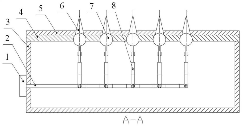 Angle-adjustable drag reduction device based on simulated puffer fish body thorns