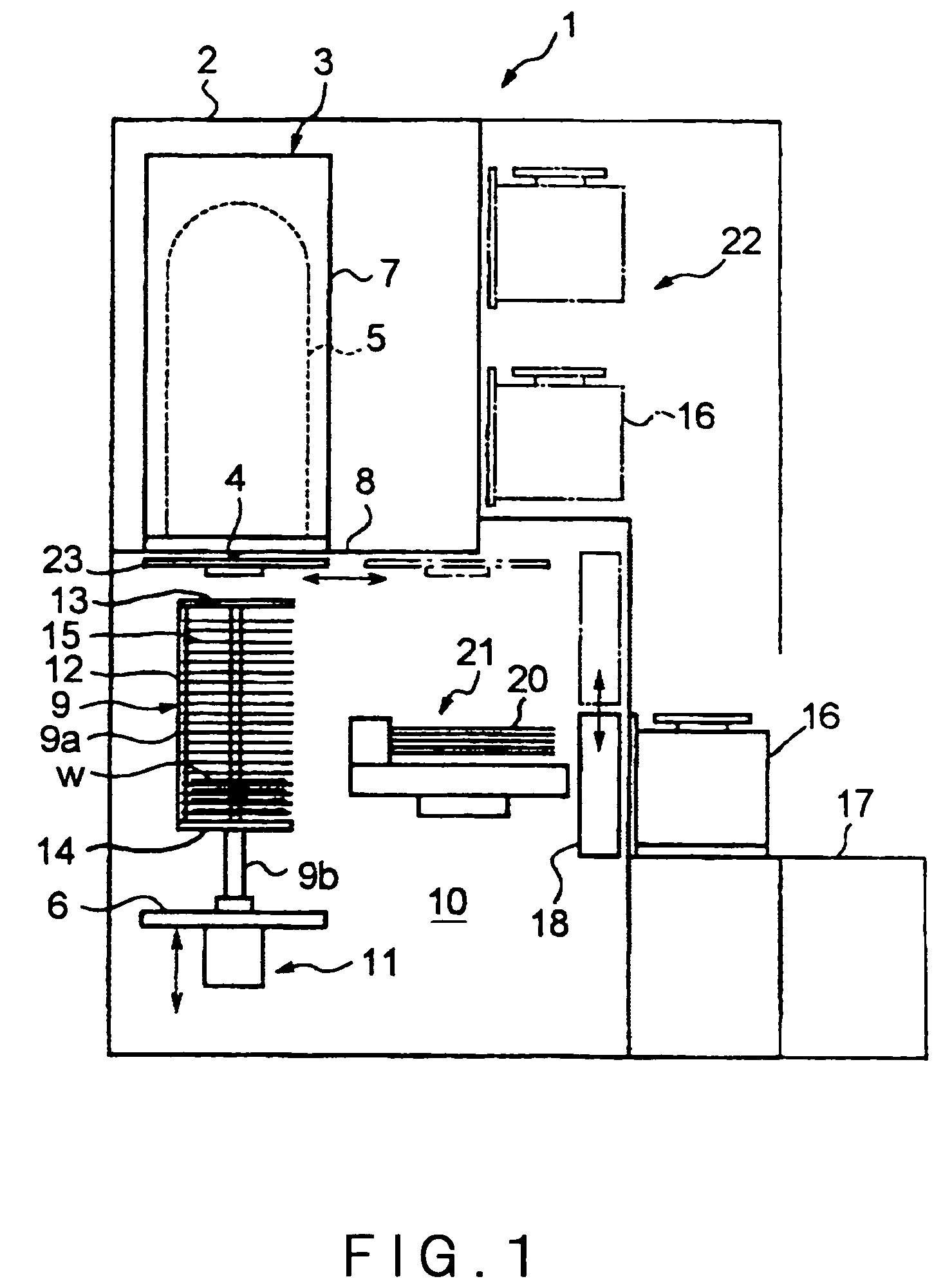 Vertical heat treatment system and method of transferring process objects