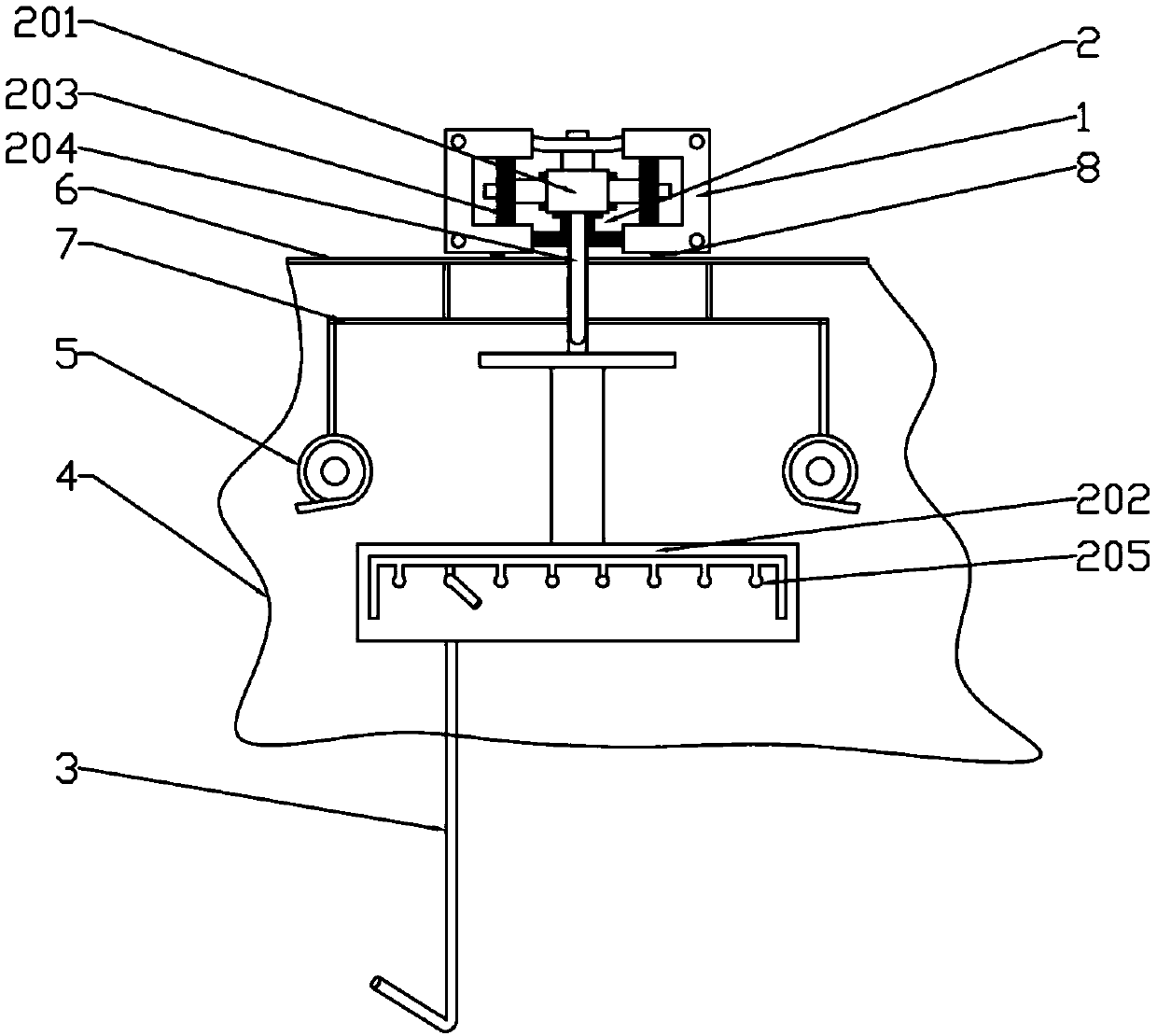 Powder shielding device used in powder spraying procedure