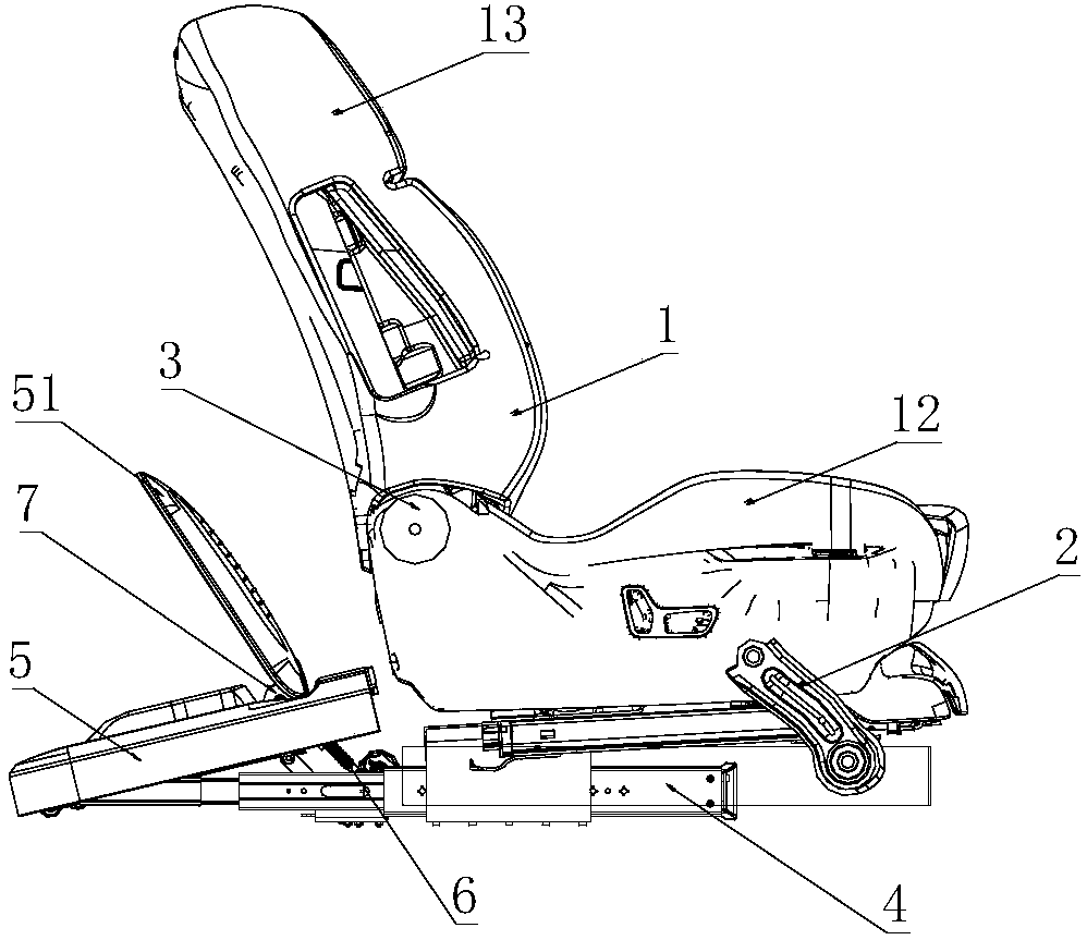 Car seat APP adjusting system with foot massage device