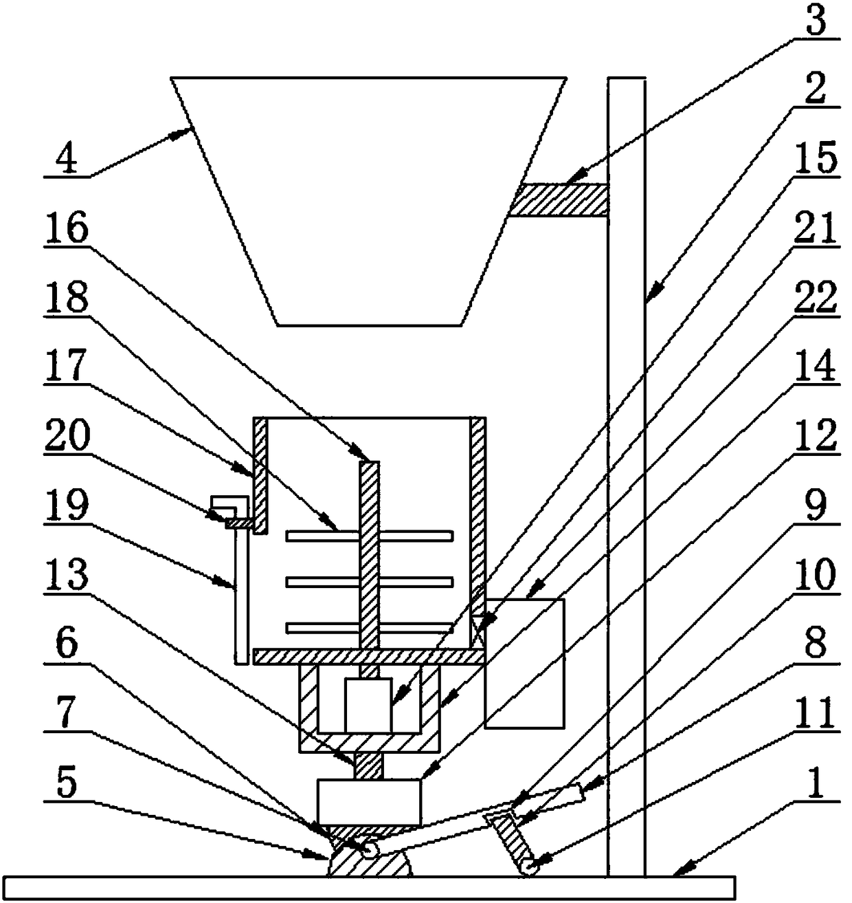 Sweet potato flour slurry filtering treatment device