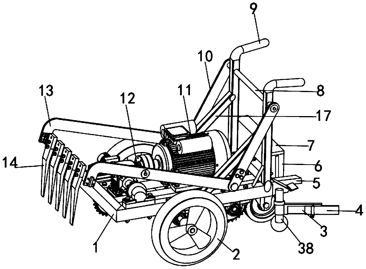 Cutting device used for robinia pseudoacacia hard branches and use method thereof