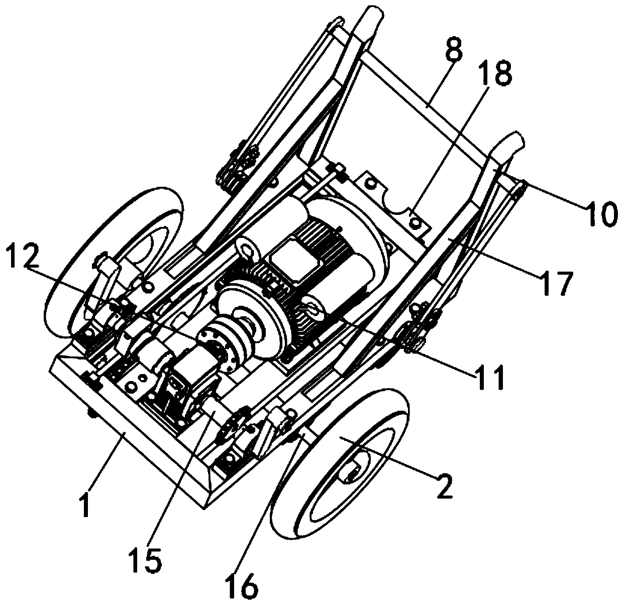 Cutting device used for robinia pseudoacacia hard branches and use method thereof