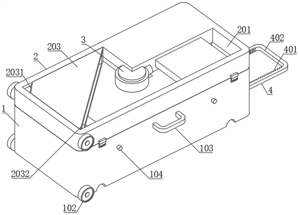 Storage device and storage method for civil engineering cost surveying and mapping tool