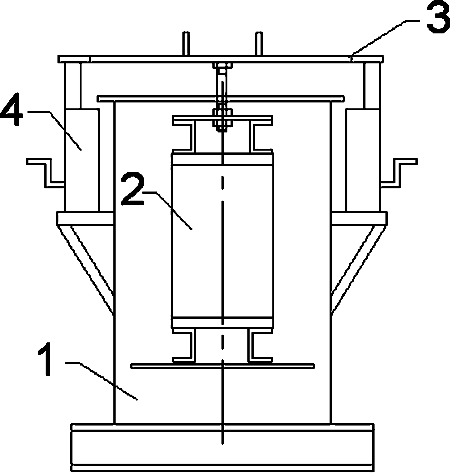 Oil immersed transformer with core lifting device