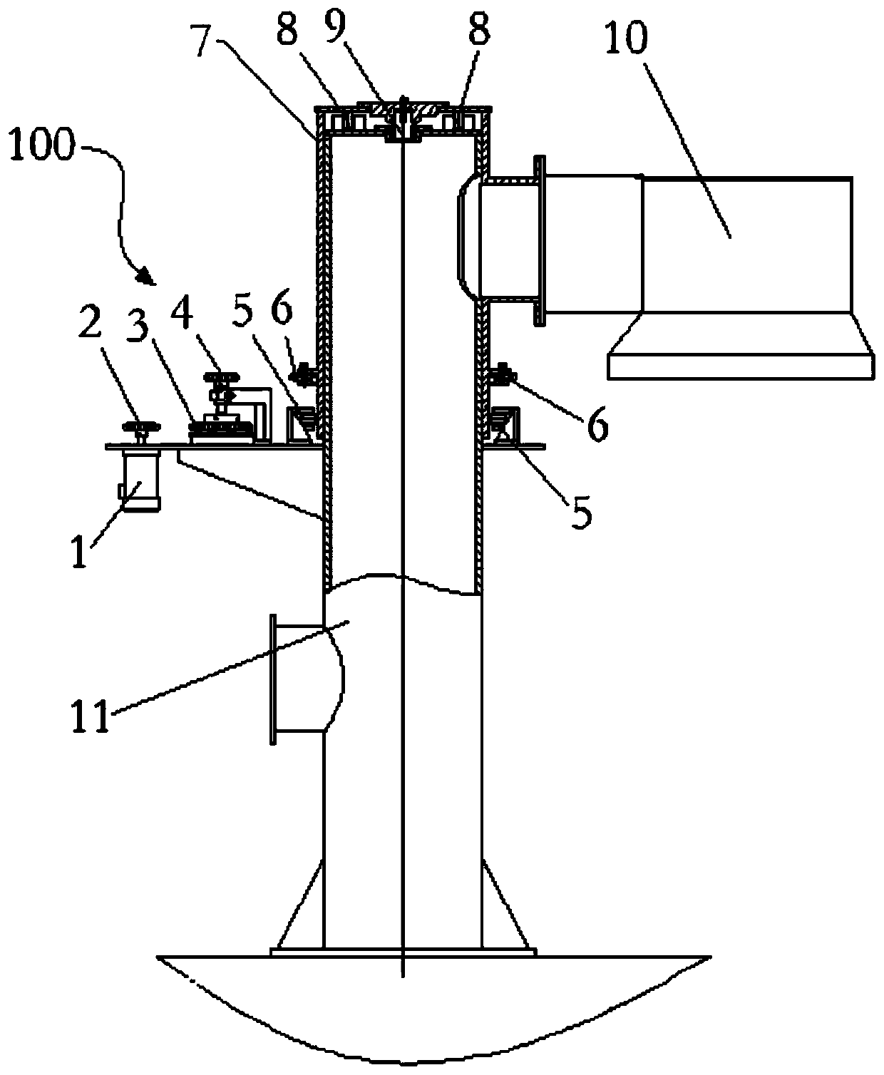 Rotatable large-sized air suction and dust removing device