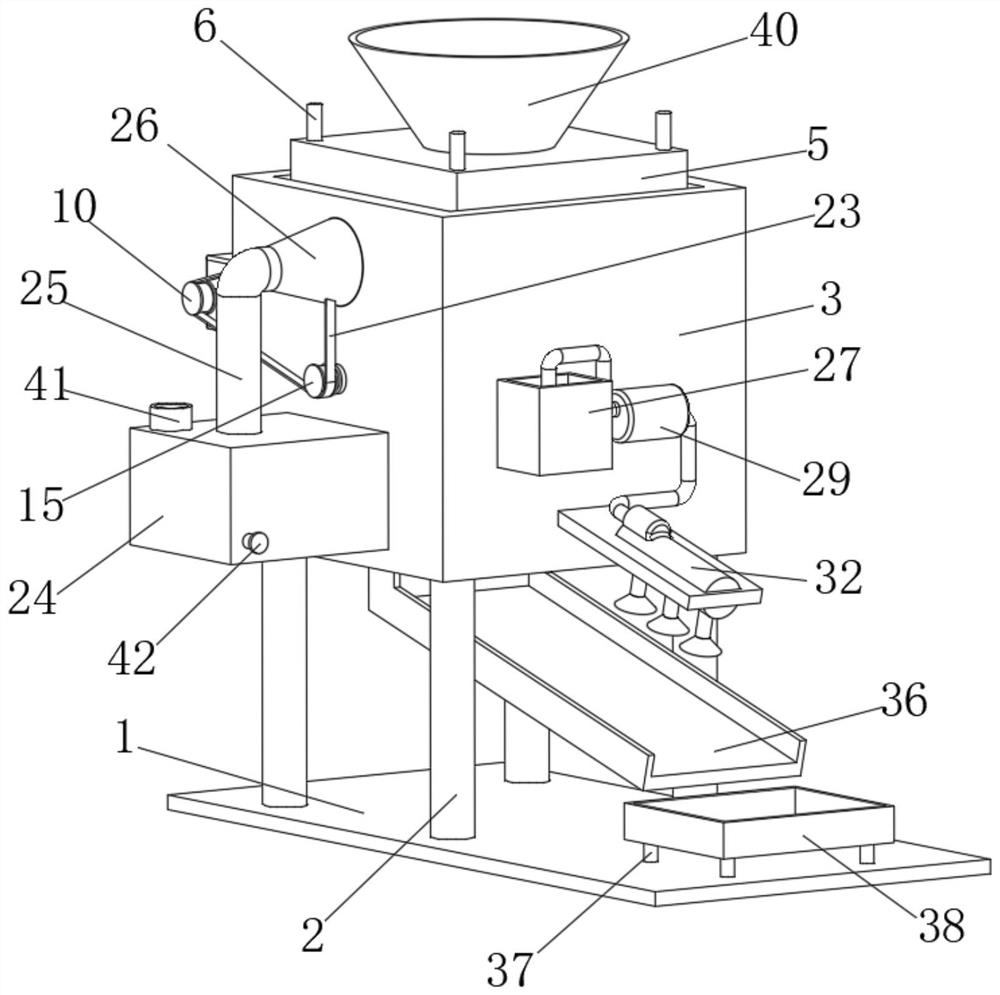 Pretreatment device before corn particle processing and corn flour production method