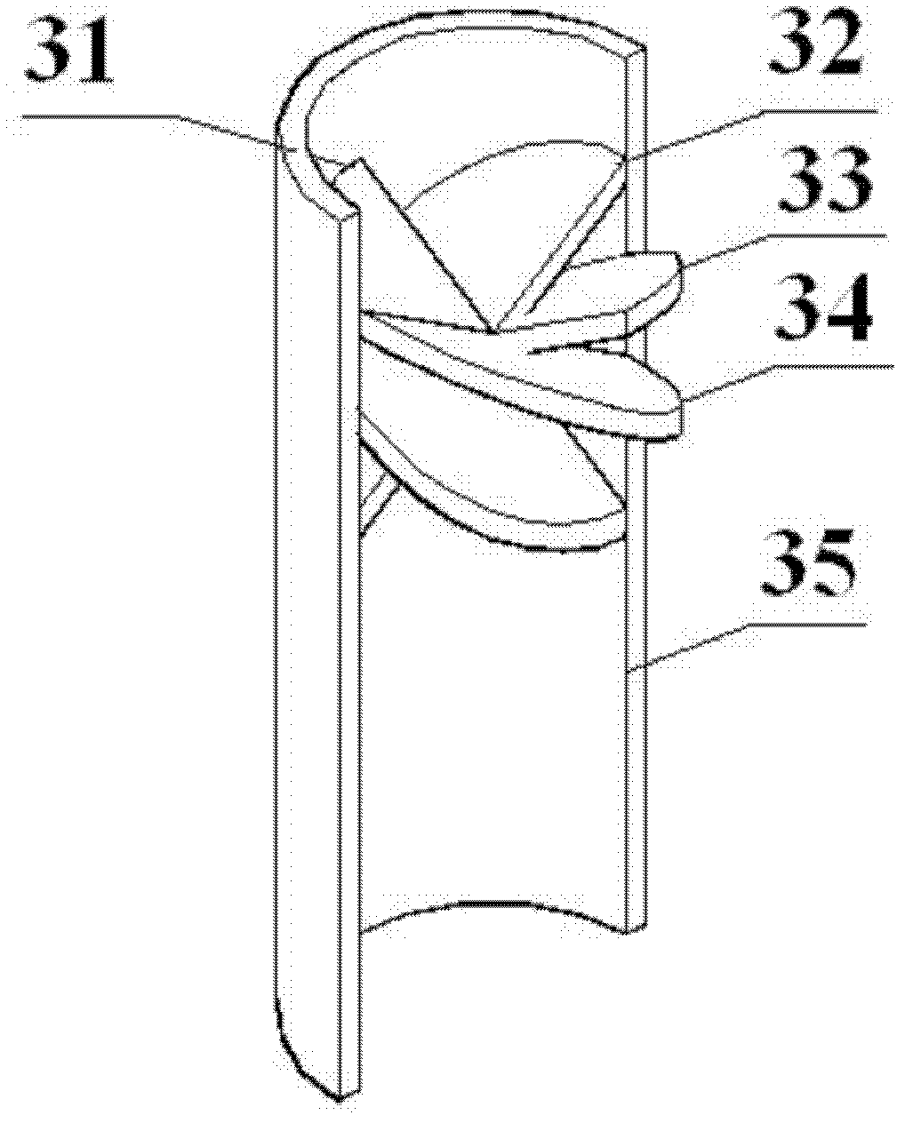 Pipeline flow deflector type oil-water separator and water removing device thereof