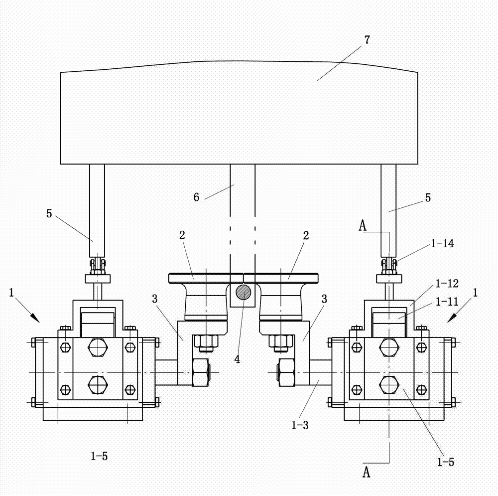 Rope pressing device of endless rope continuous-traction system