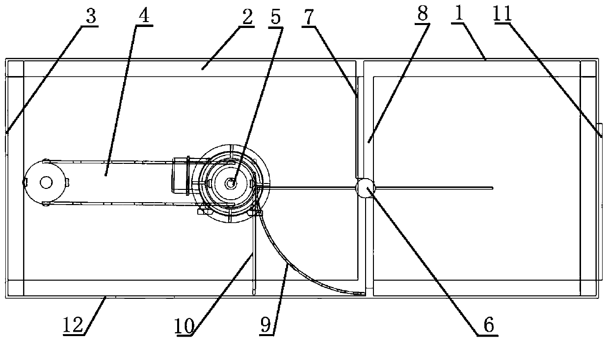 Continuous anti-blocking separation device and method for medium and small-sized river dredging sludge and garbage