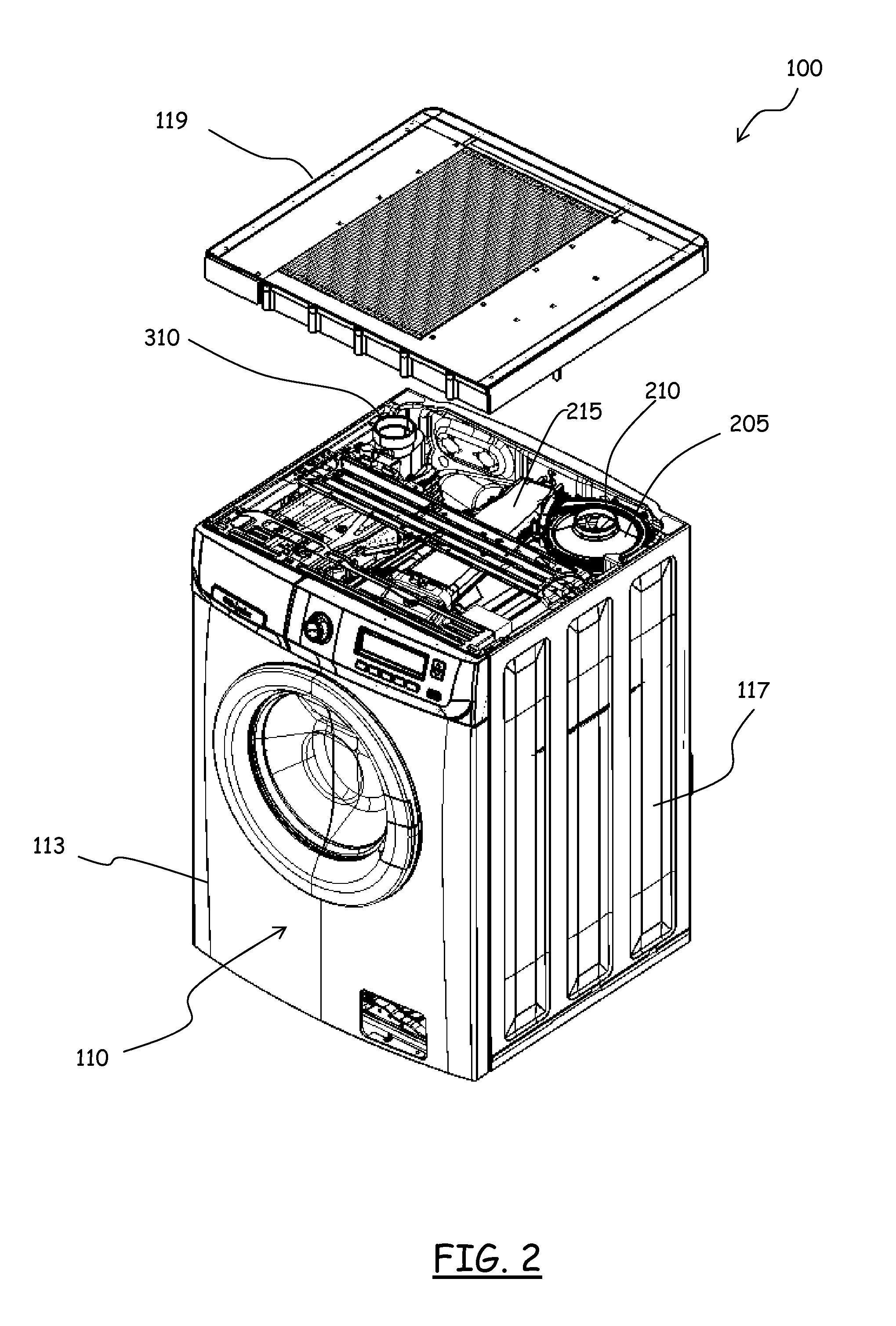 Appliance for drying laundry