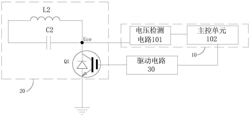 Electromagnetic heating system and switch-on control device and method of switching tube