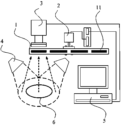 Minced meat mingling quick detection device based on multi-spectral imaging