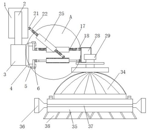 Sweeping structure capable of rotating at multiple angles for sweeping vehicle