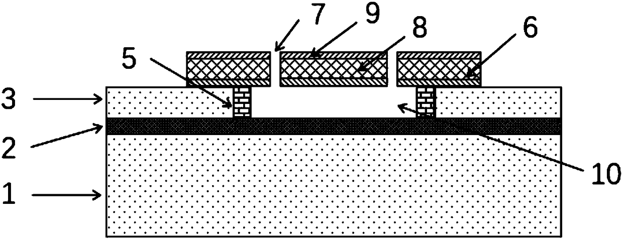 Preset hollow cavity protection wall type film bulk acoustic wave resonator, and preparation method