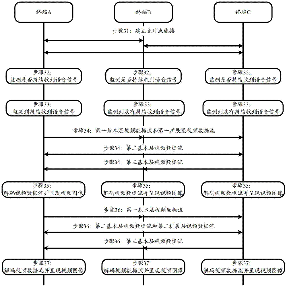 Video data stream sending method, terminal and system