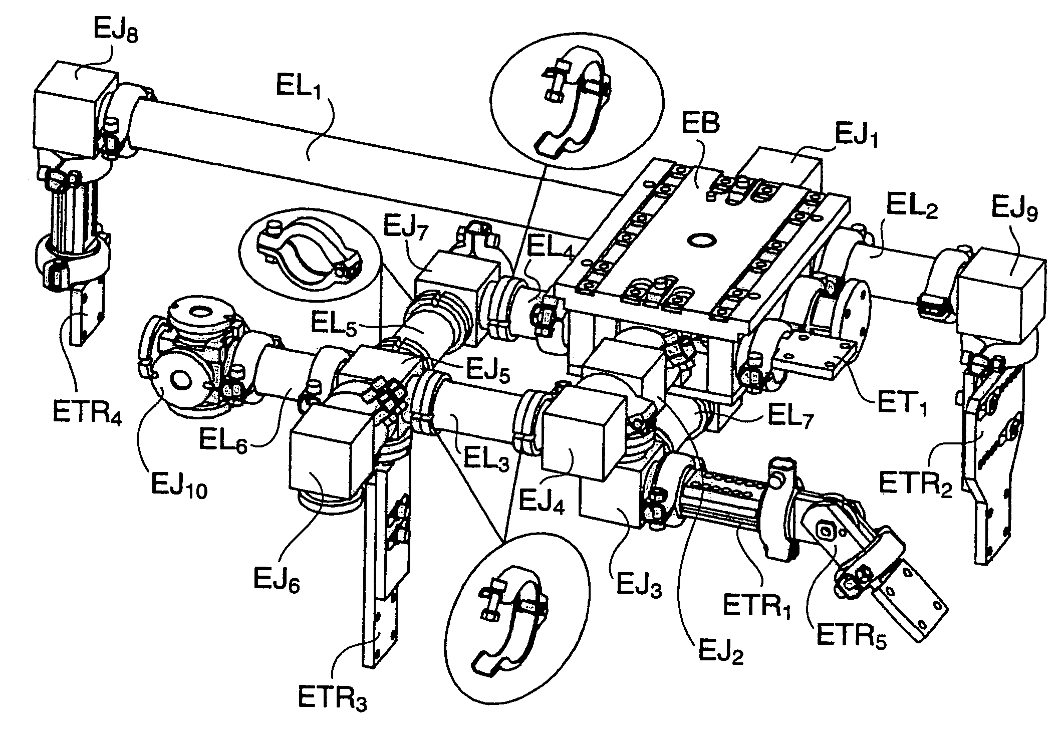 Device for the assembly of standard elements intended for the creation of precision mechanical structures