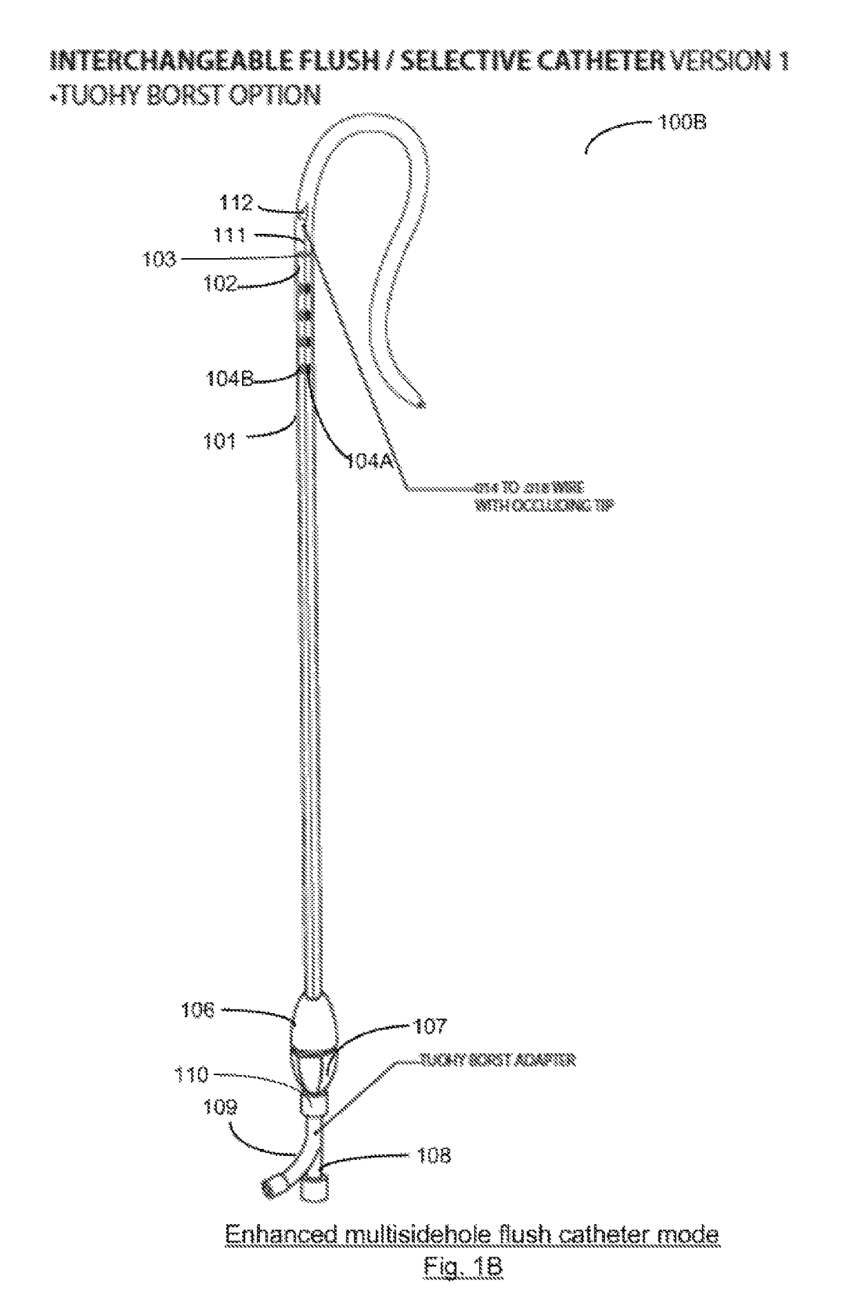 Interchangeable flush/selective catheter