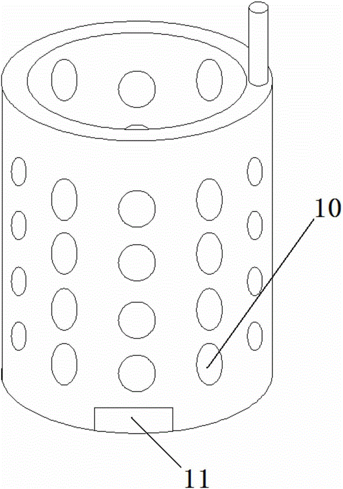 Heater with hollow annular cylinder heat exchanger