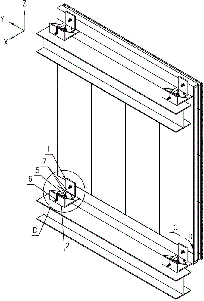 Multifunctional lightweight concrete curtain wall connecting structure