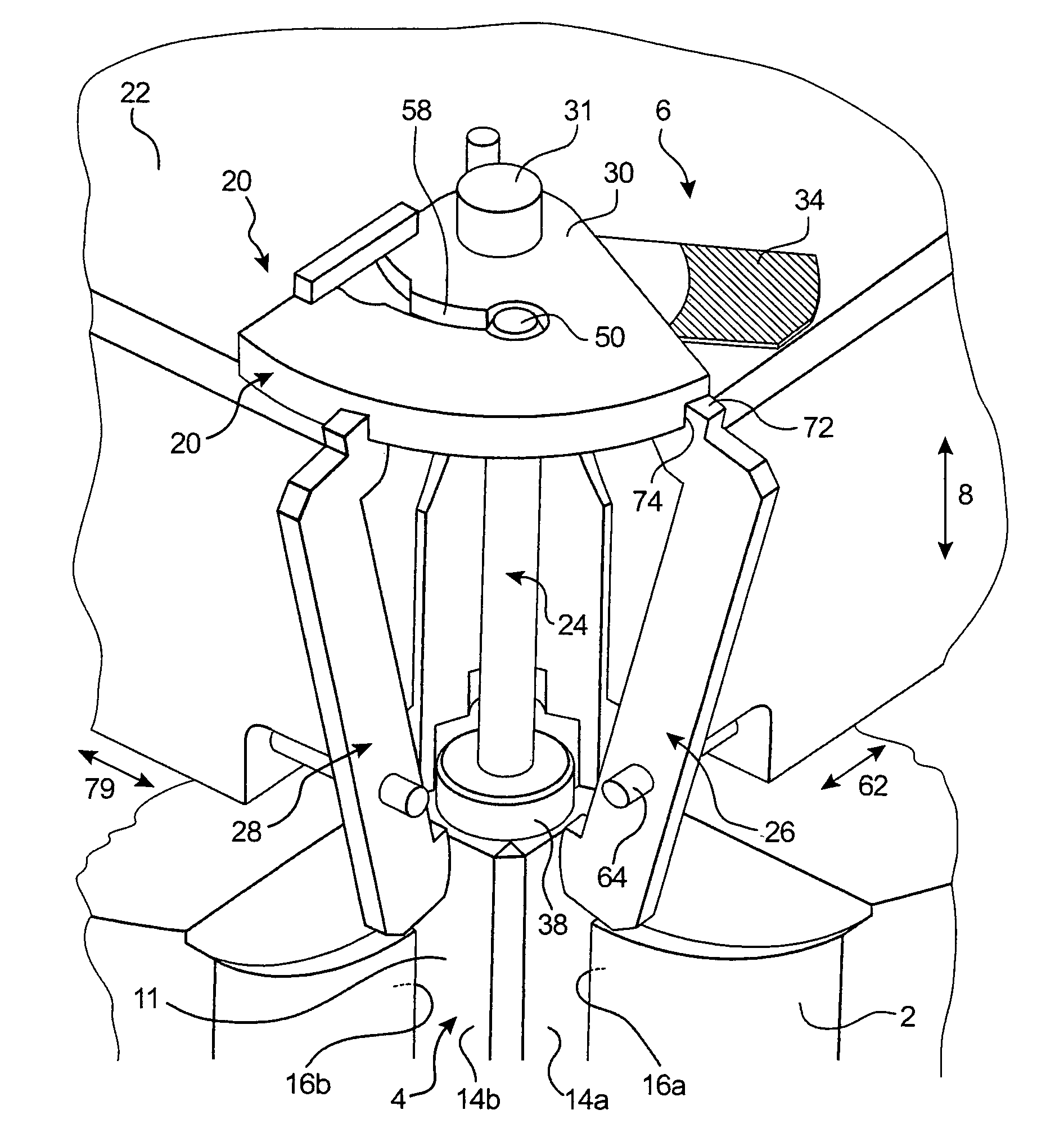 Device to monitor the position of an assembly containing nuclear fuel in a storage basket housing