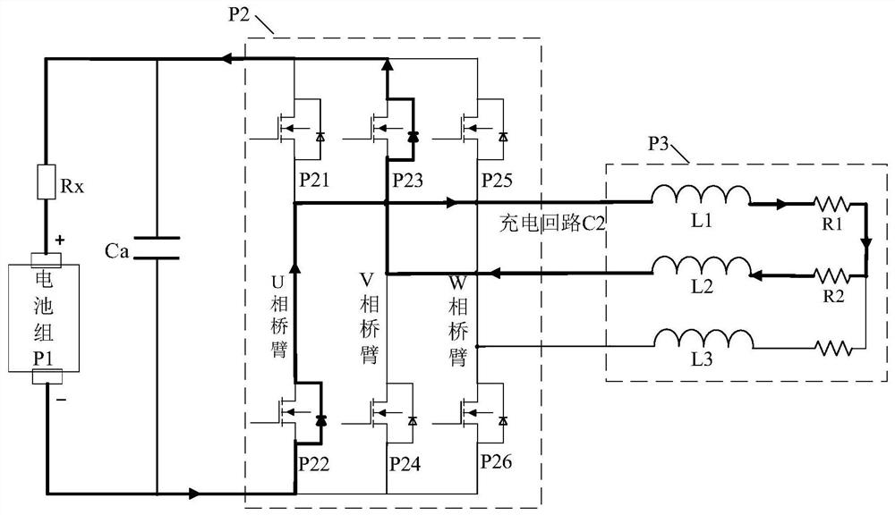 Switch control device and method, motor controller and battery pack heating control system