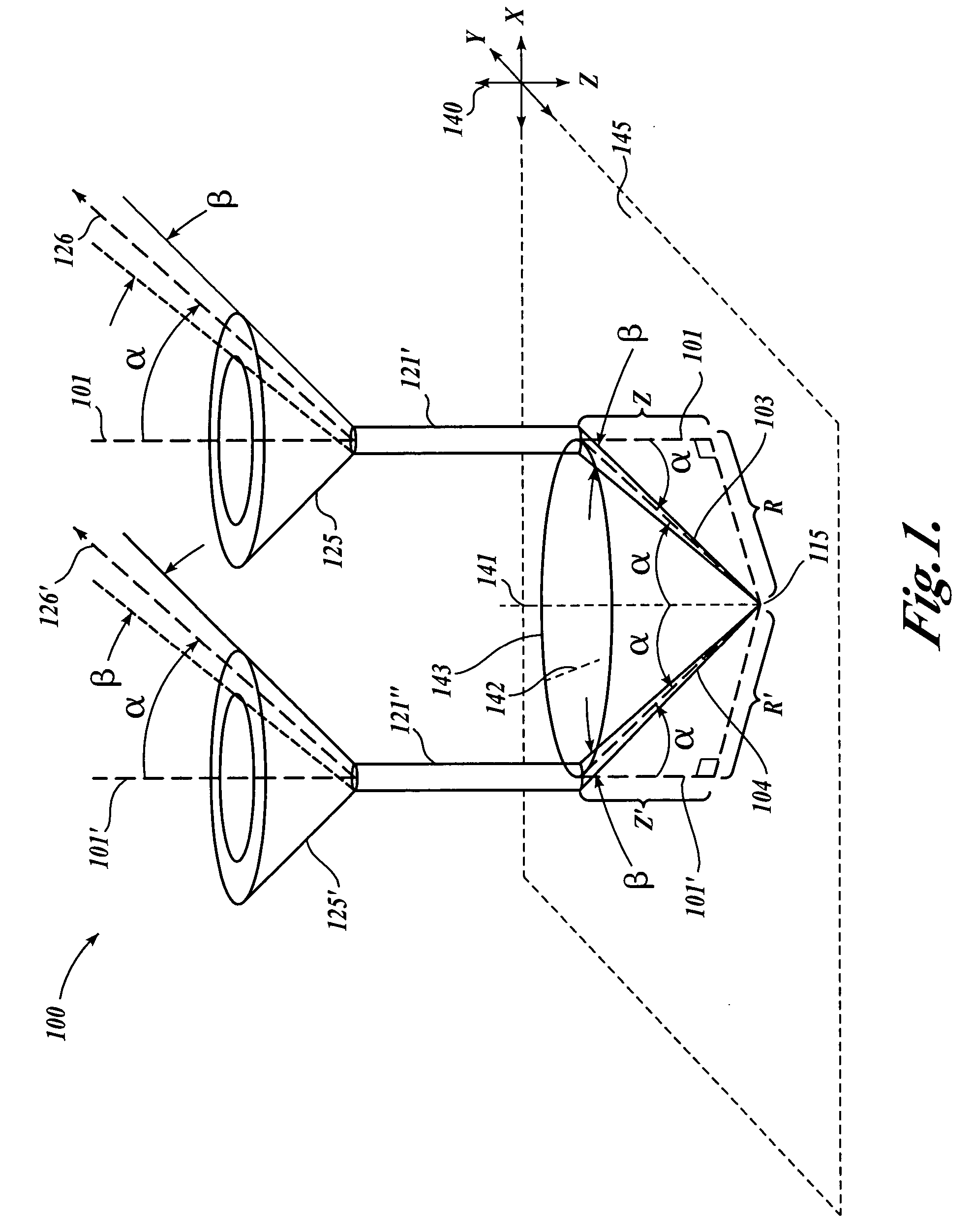 Optical path array and angular filter for translation and orientation sensing