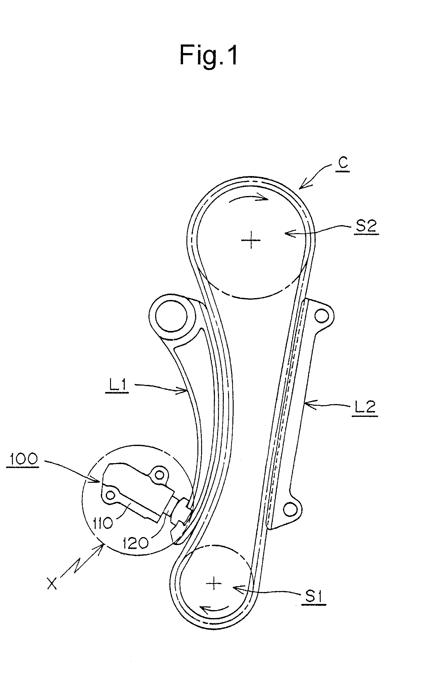 Downward angle settable hydraulic tensioner