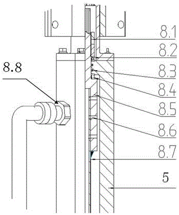 Totally-enclosed high-pressure shallow plug drilling device and application method thereof