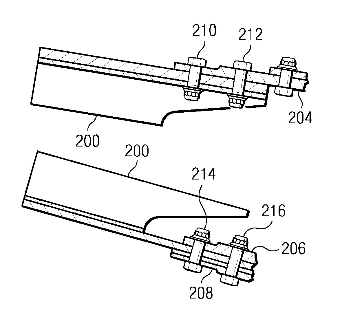 Method and apparatus for preventing lightning strike damage to a structural component