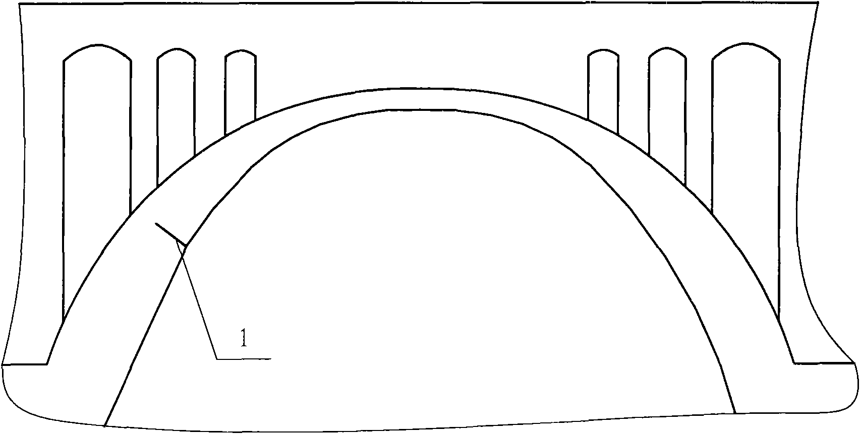 Construction method for strengthening arch foot crack of stone arch bridge