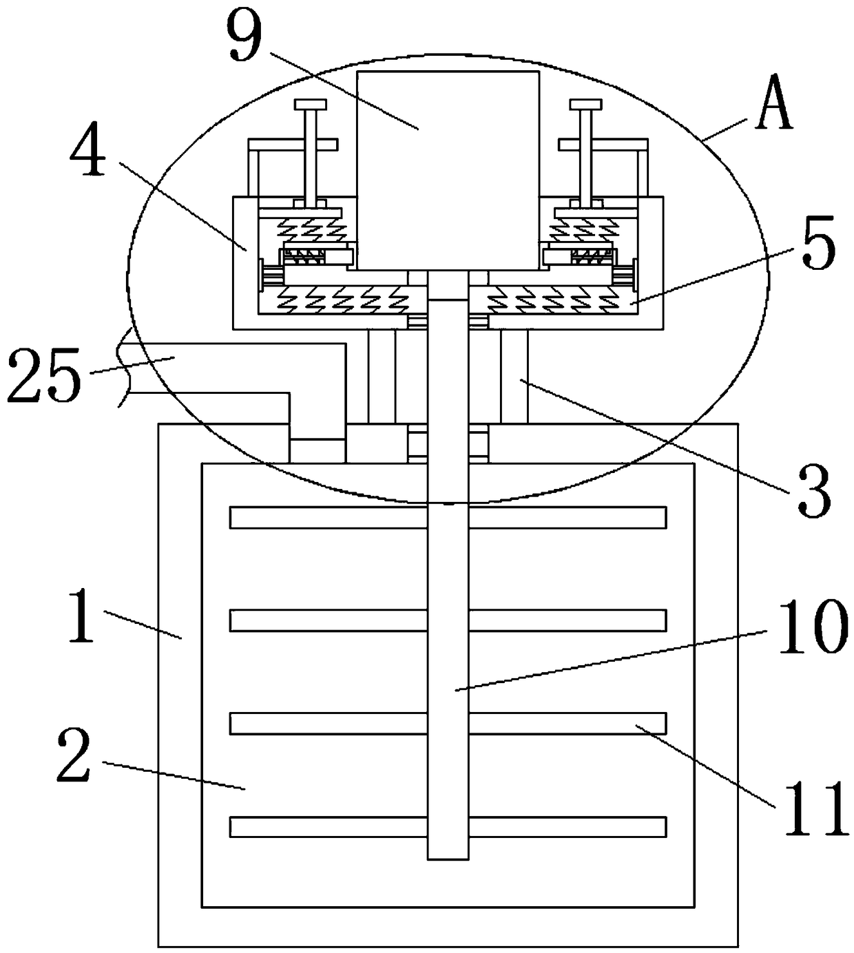 Crushing mechanism for dry-mixed mortar production equipment