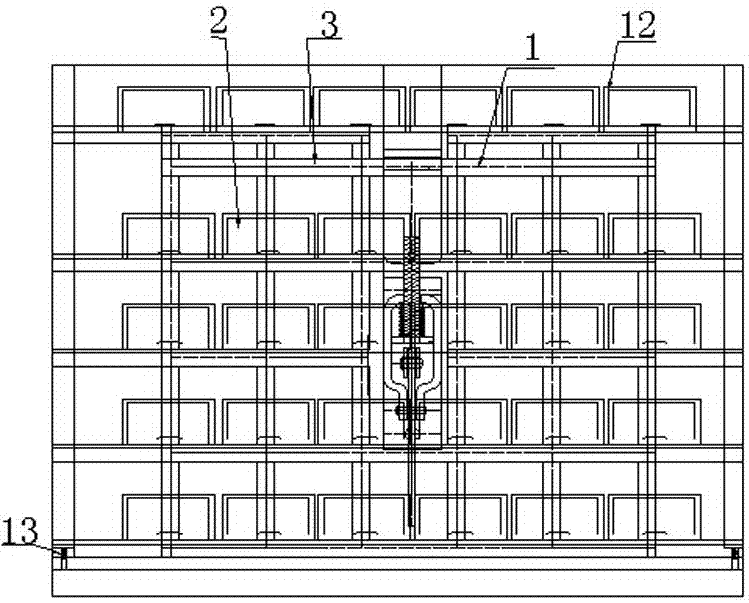 An automobile bumper horizontal transport fixing device