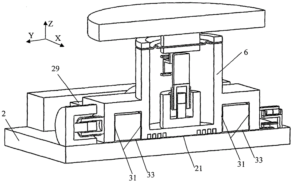 Coplane air floatation orthogonal decoupling and flexible membrane angle decoupling eddy-current damping vibration isolator