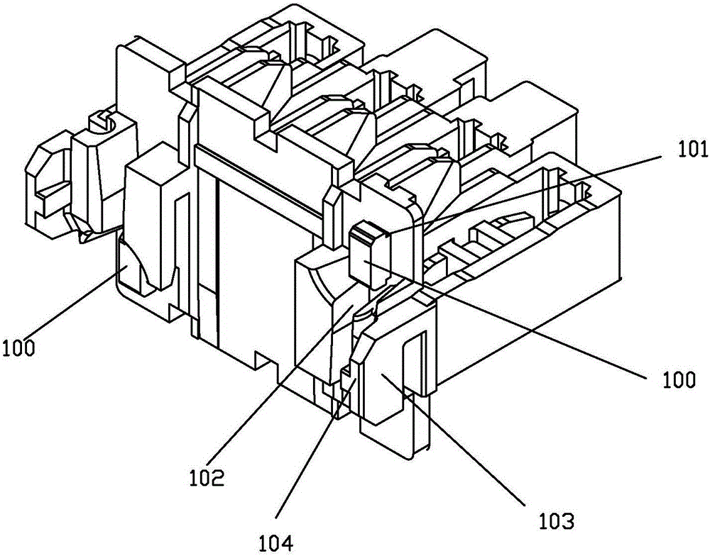 Contact support reaction spring installing structure and assembling method