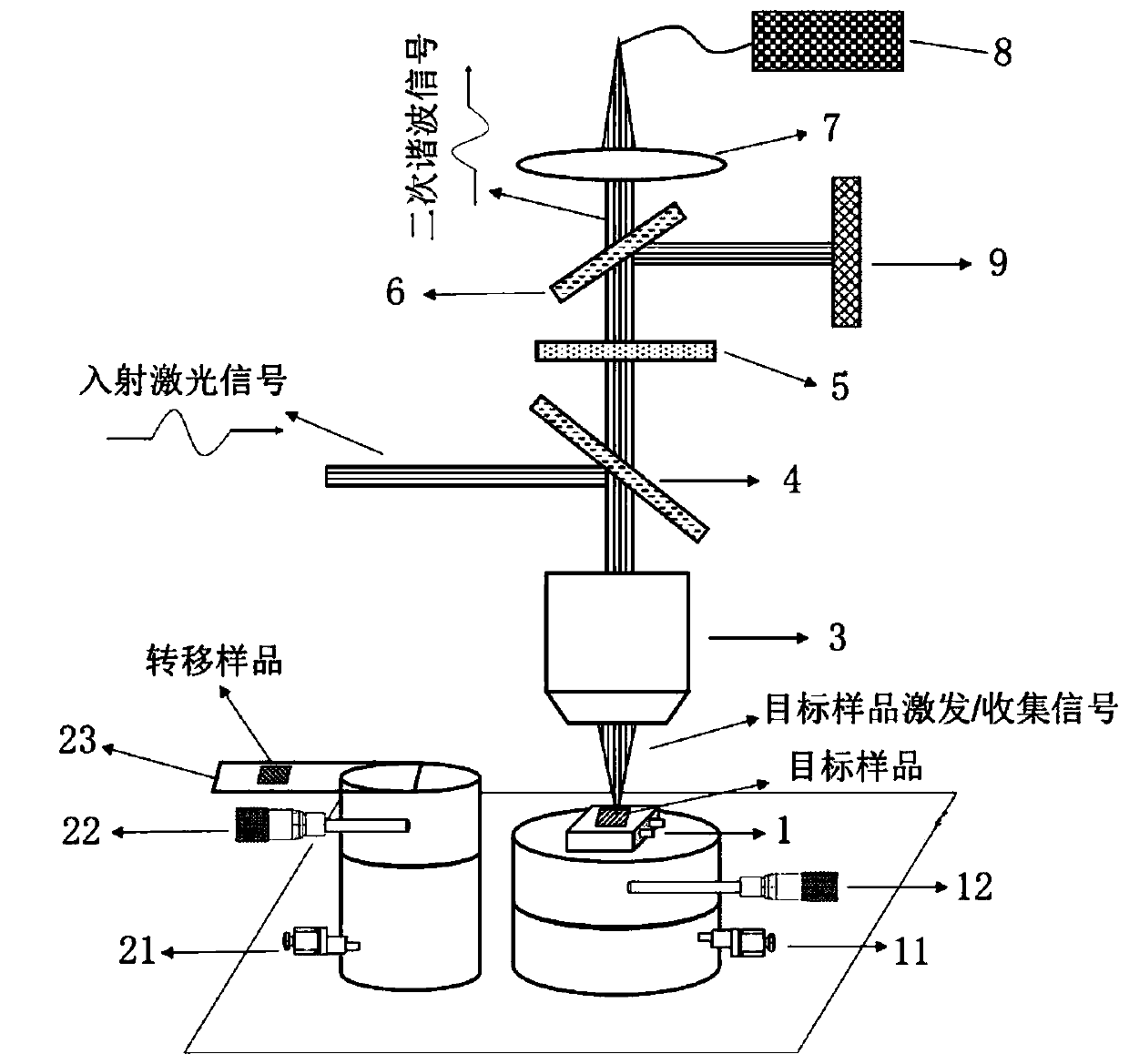 Device and method for preparing distorted heterojunction based on second harmonic in-situ monitoring