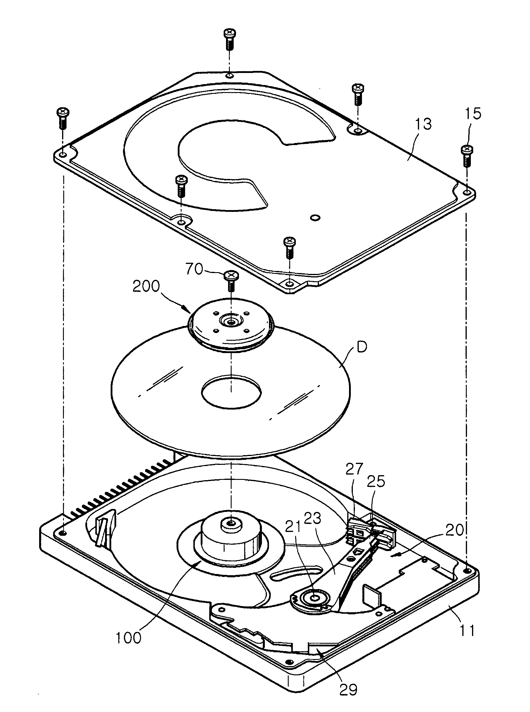 Apparatus for clamping disk and motor assembly having the same