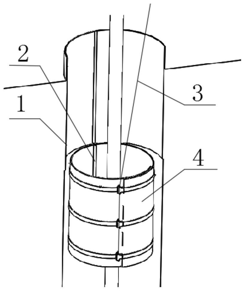 Wall protecting device for cast-in-situ bored pile and working method