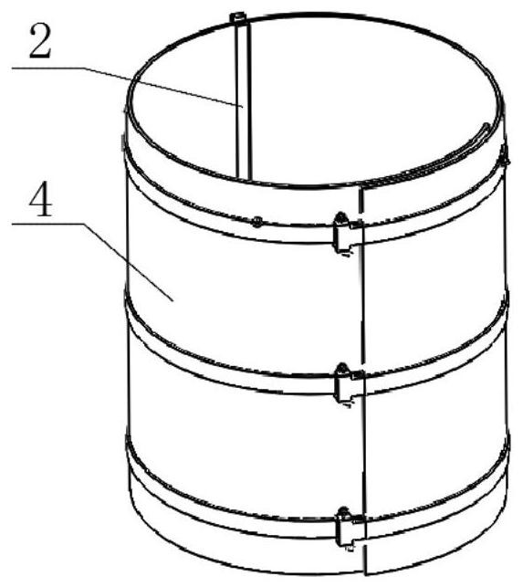 Wall protecting device for cast-in-situ bored pile and working method