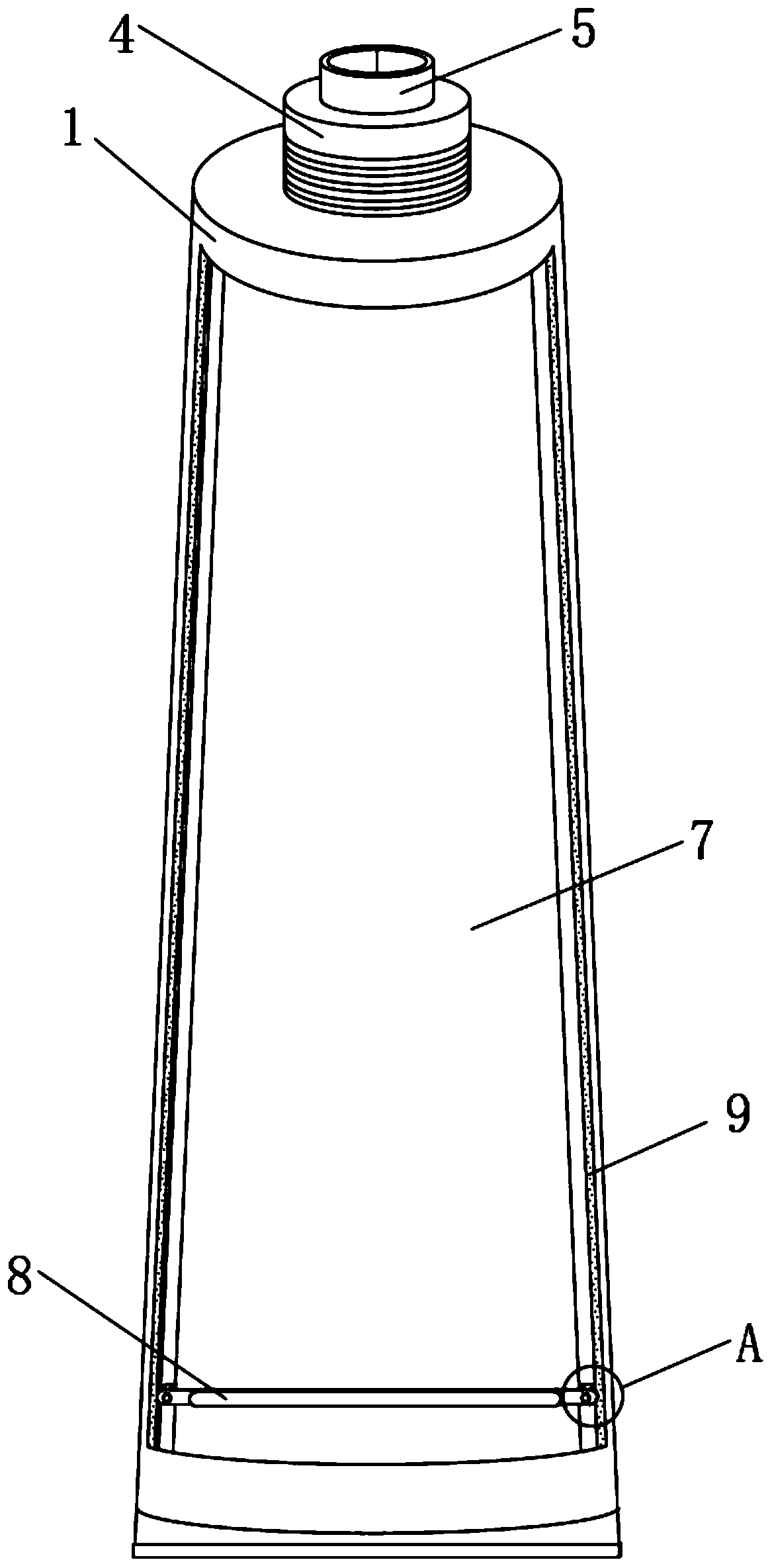 Internal storage extrusion-type skin care emulsion packaging box and using method thereof