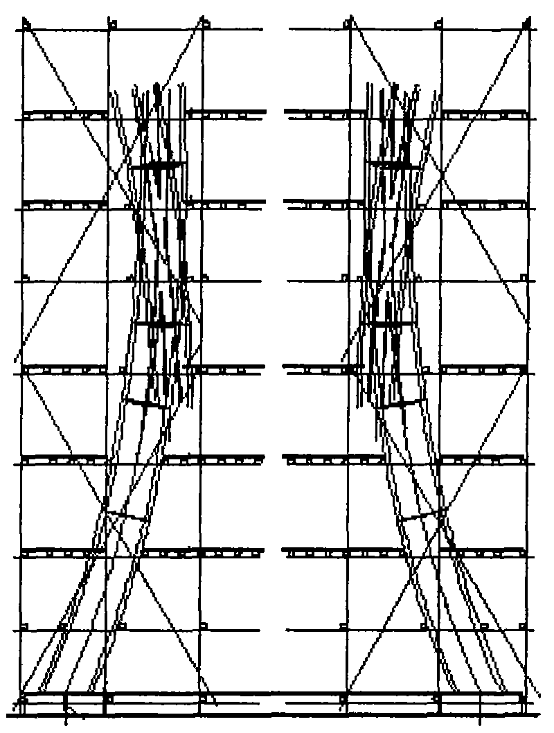 Assembling and positioning construction method of large steel casting members