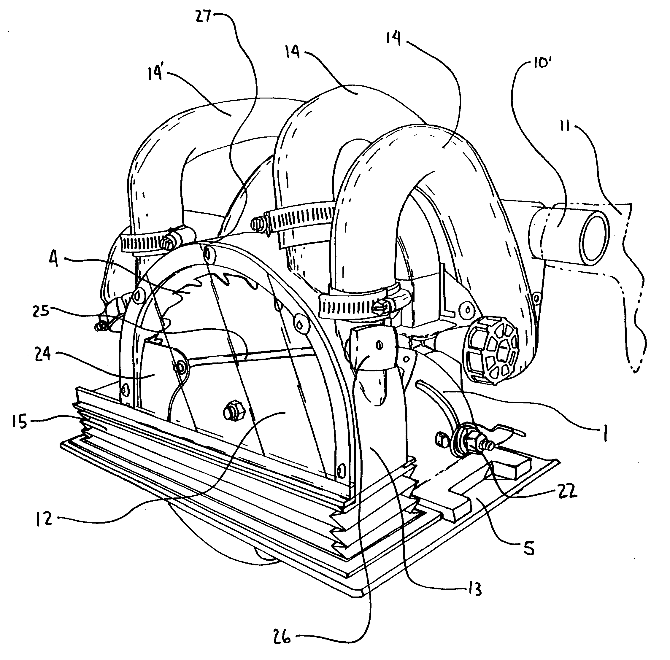 Self-contained vacuum saw