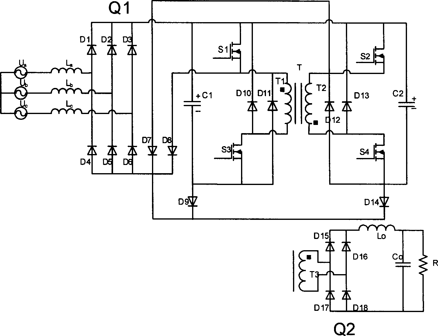 dual-tube-dual-forward-excitation-boosting-type-single-stage-power