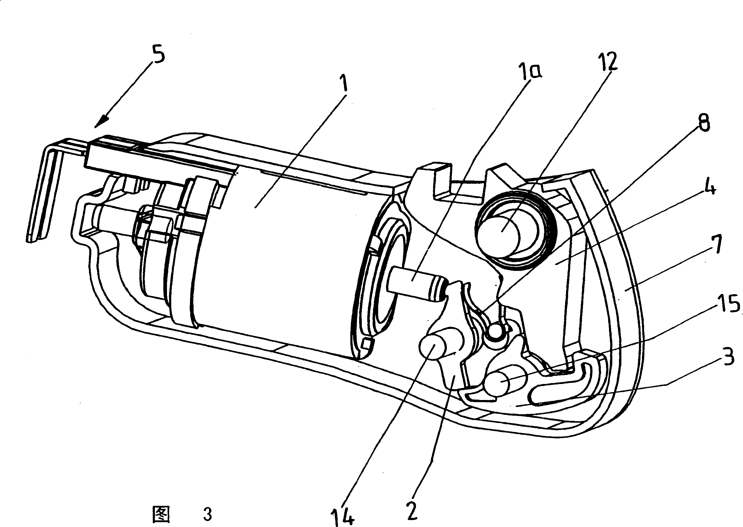 Apparatus for locking and fast unlocking of movable parts