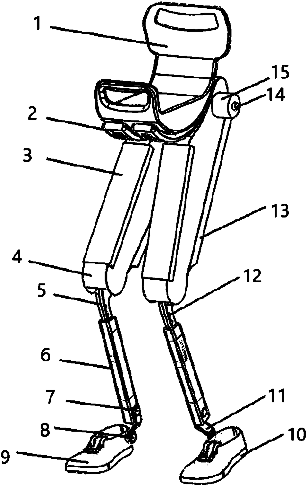 Wearable body weight support type walking aiding device