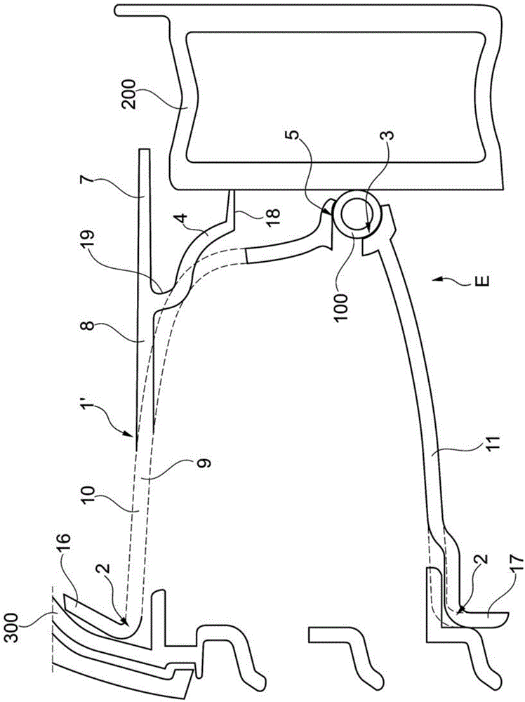 Molding for a motor vehicle for transmitting an impact force to a hood sensor